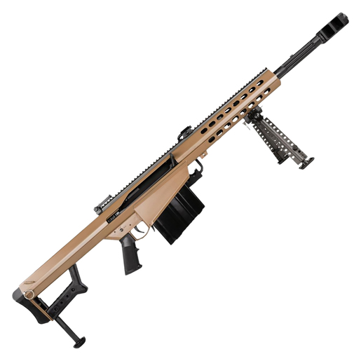 BARRETT Model 82a1 50 Bmg 20in Coyote Brown Cerakote Semi Automatic Modern Sporting Rifle - 10+1 Rounds - Brown