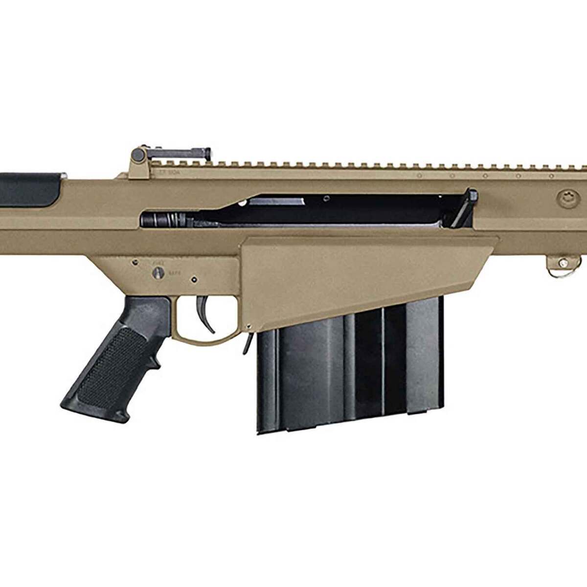 Barrett M107A1 50 BMG 20in Flat Dark Earth Cerakote Semi Automatic Modern Sporting Rifle - 10+1 Rounds - Tan Barrett M107A1 50 BMG 20in Flat Dark Earth Cerakote Semi Automatic Modern Sporting Rifle - 10+1 Rounds - Tan