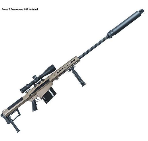 Barrett M107A1 50 BMG 20in Black/Blued Semi Automatic Modern Sporting Rifle - 10+1 Rounds - Black image