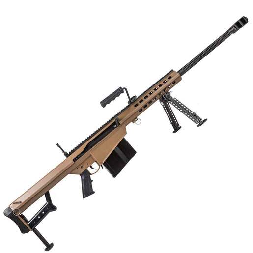 Barrett M82 A1 50 BMG 29in FDE Cerakote Semi Automatic Modern Sporting Rifle - 10+1 Rounds - Tan image