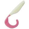 Bass Assassin Walleye Curly Shad Soft Minnow Bait - White/Pink Tail, 4in - White/Pink Tail