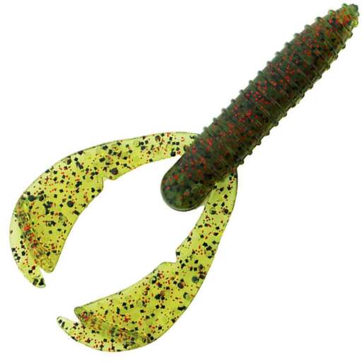 Bass Assassin Woopah Craw - 7 Pack - Junebug/Blue Tail