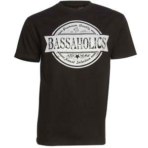 Bassaholics Men's Labeled Short Sleeve Shirt - Black - XL