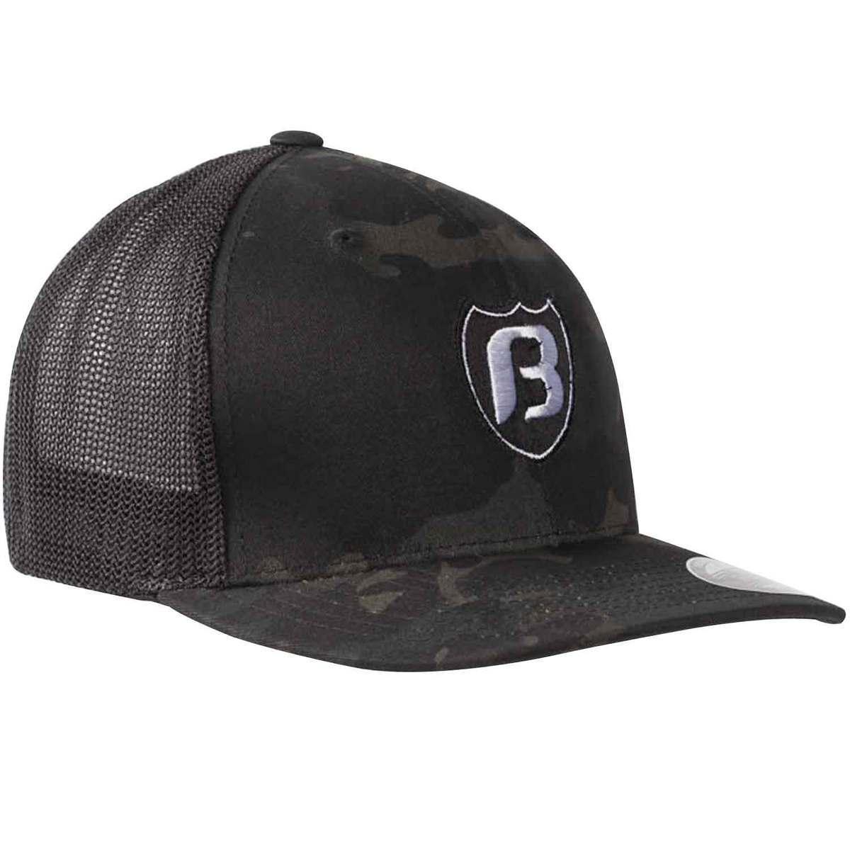 Bassaholics Men's Shield Camo Flex Fix Hat Bassaholics Men's Shield Camo Flex Fix Hat