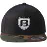 Bassaholics Men's Shield Flex Fit Flat Brim Hat - Camo/Black - Camo/Black One Size Fits Most