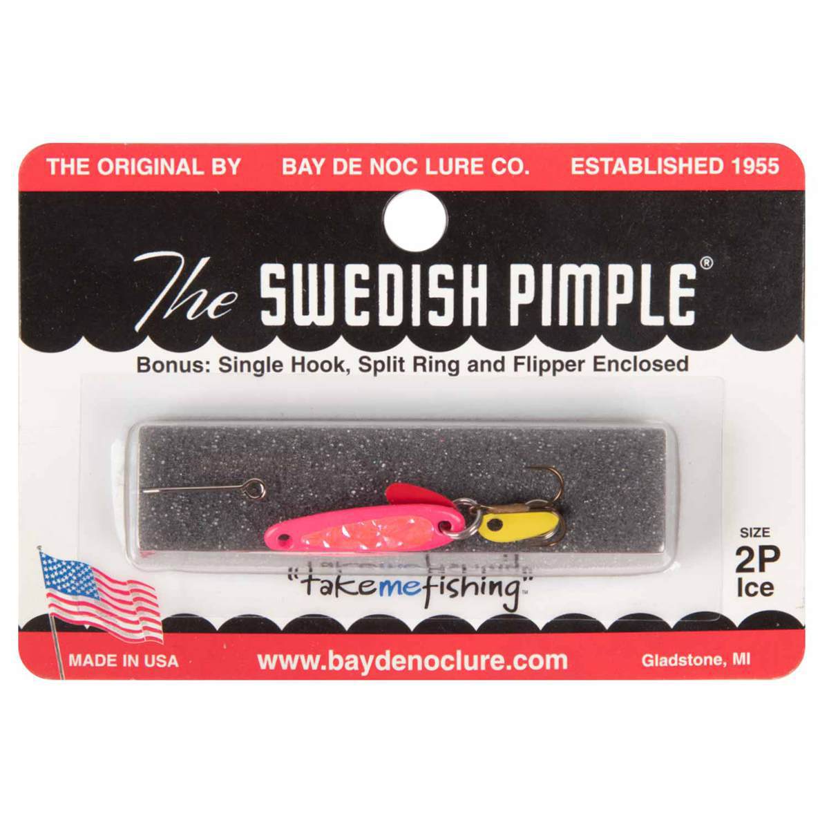 Bay de Noc Swedish Pimple All Season Ice Lure - Pink Ice, 1/10oz - Pink Ice Bay de Noc Swedish Pimple All Season Ice Lure - Pink Ice, 1/10oz - Pink Ice