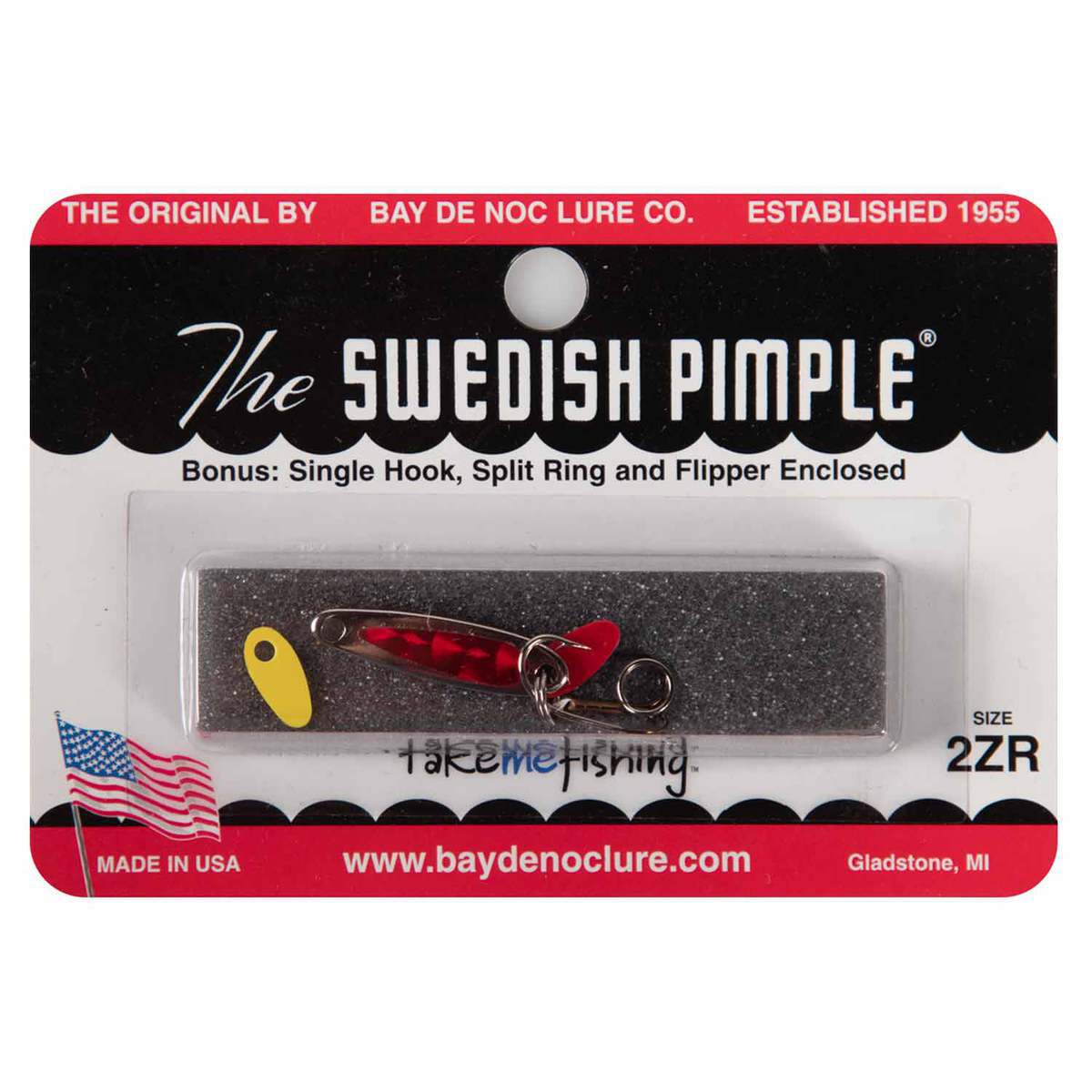 Bay de Noc Swedish Pimple All Season Ice Fishing Spoon - Nickel/Red Prism Tape, 1/10oz - Nickel/Red Prism Tape Bay de Noc Swedish Pimple All Season Ice Fishing Spoon - Nickel/Red Prism Tape, 1/10oz - Nickel/Red Prism Tape