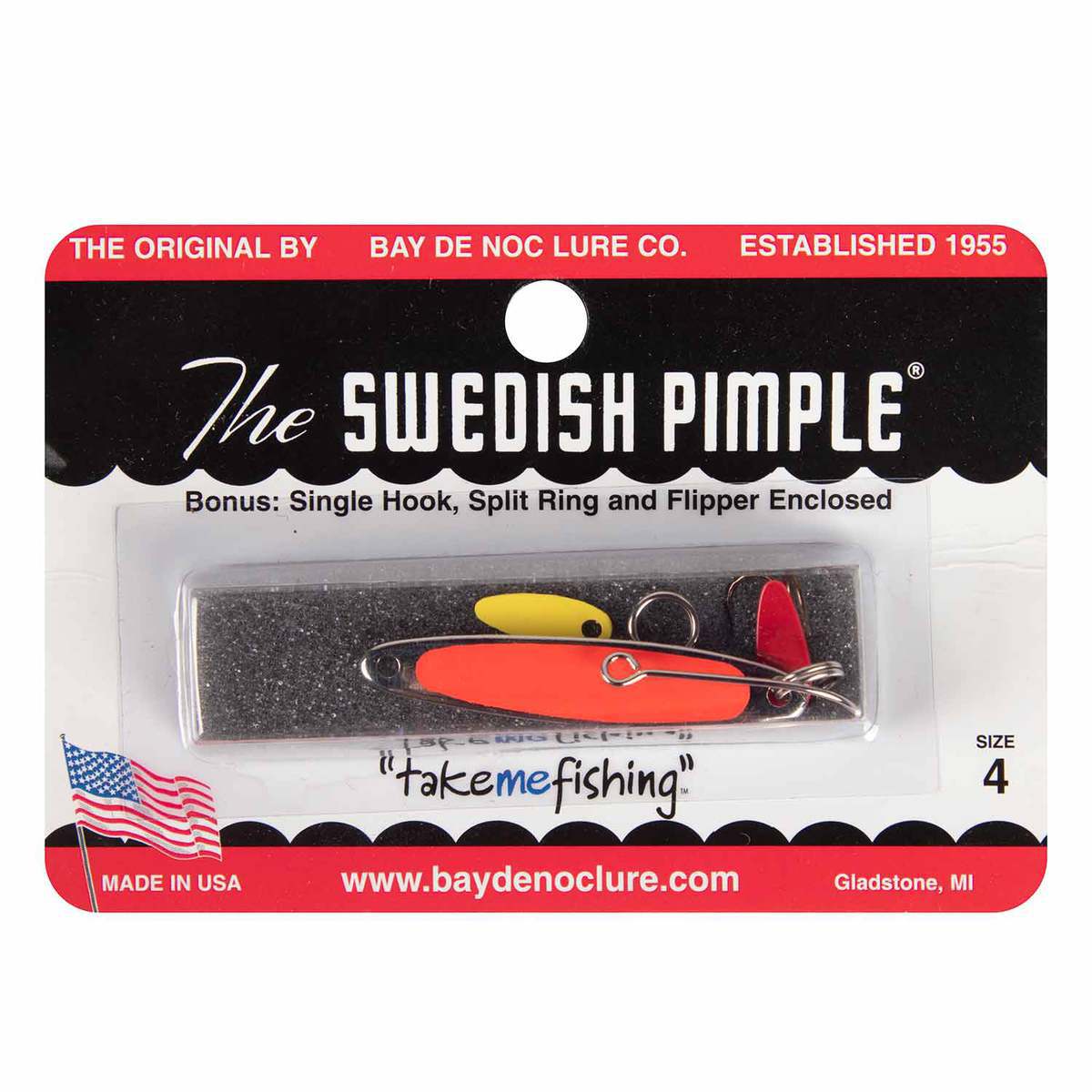 Bay de Noc Swedish Pimple All Season Ice Lure - Nickel/FLR Orange Stripe, 1/4oz - Nickel/FLR Orange Stripe Bay de Noc Swedish Pimple All Season Ice Lure - Nickel/FLR Orange Stripe, 1/4oz - Nickel/FLR Orange Stripe