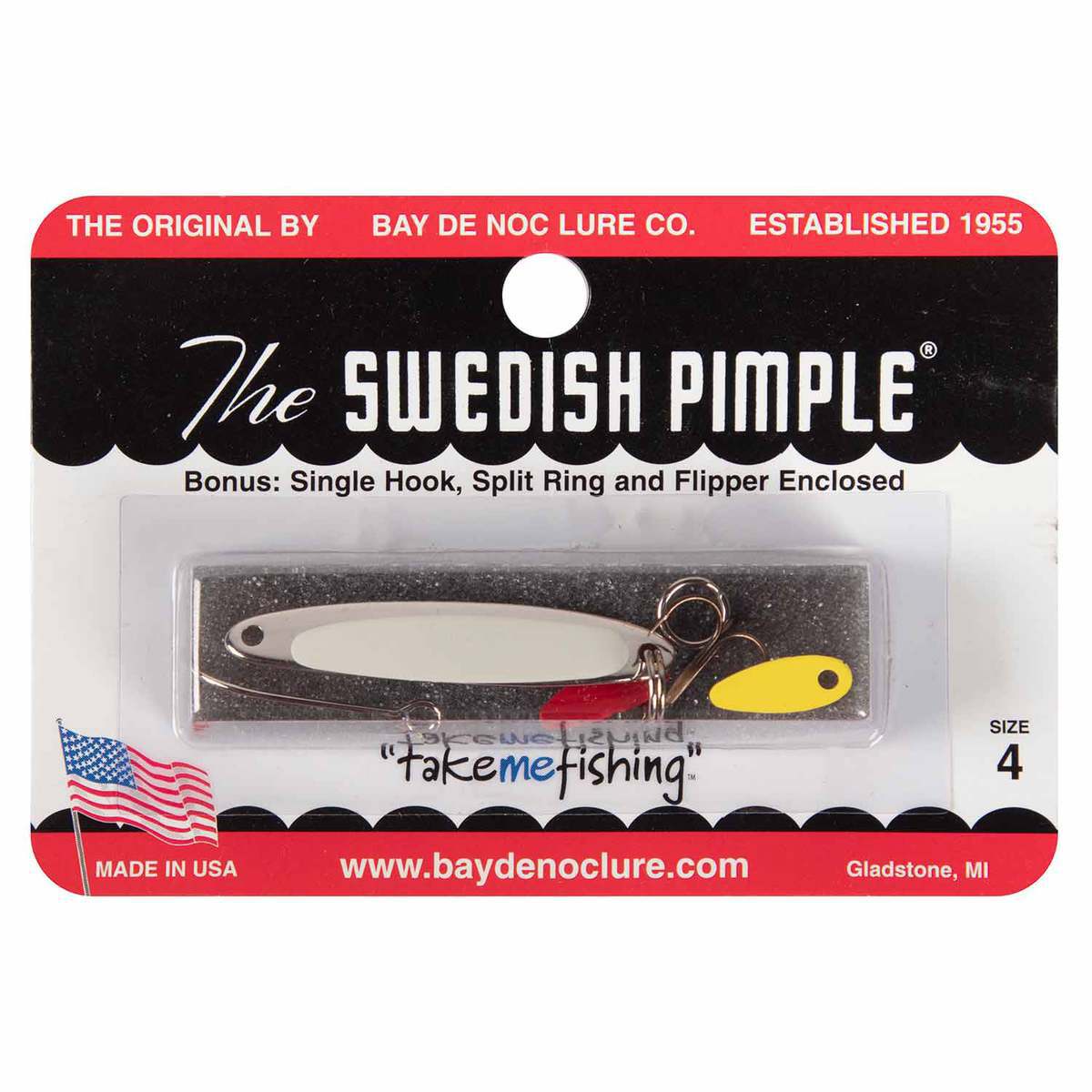 Bay de Noc Swedish Pimple All Season Ice Lure - Nickel/Glow Tape, 1/4oz - Nickel/Glow Tape Bay de Noc Swedish Pimple All Season Ice Lure - Nickel/Glow Tape, 1/4oz - Nickel/Glow Tape