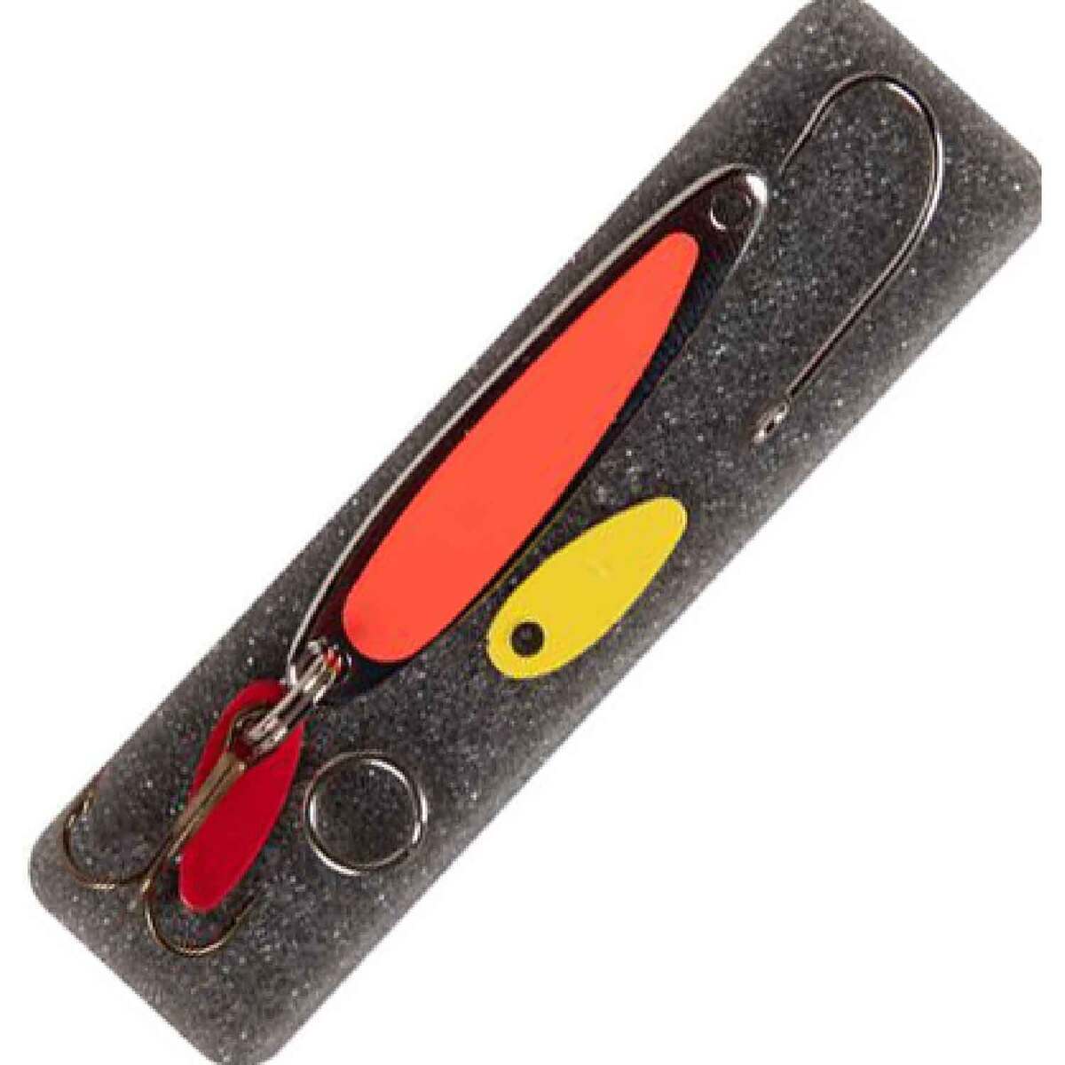 Bay de Noc Swedish Pimple Ice Fishing Lure - Nickel/Fluorescent Orange Tape, 1/5oz - Nickel/Fluorescent Orange Tape Bay de Noc Swedish Pimple Ice Fishing Lure - Nickel/Fluorescent Orange Tape, 1/5oz - Nickel/Fluorescent Orange Tape