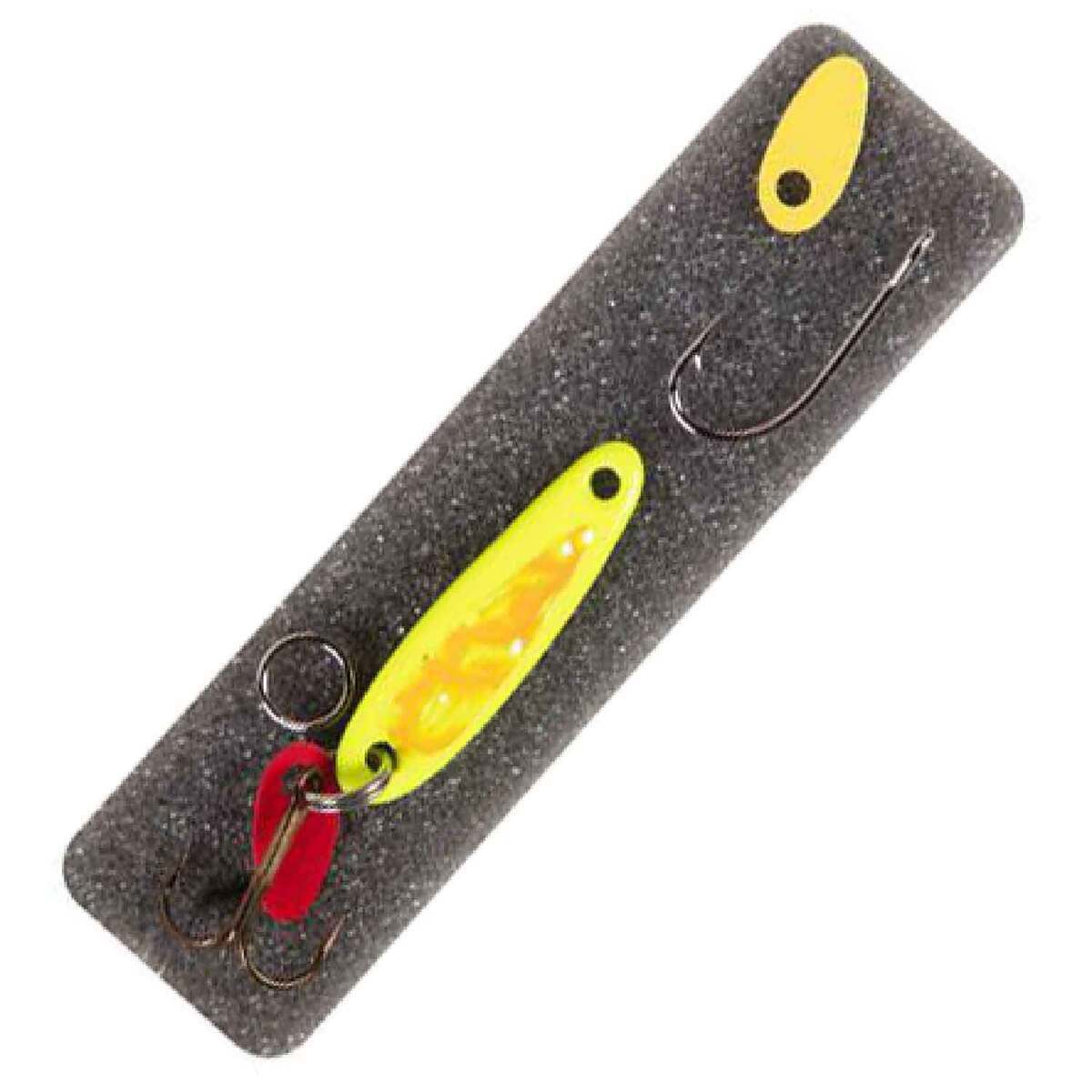 bay de noc ice fishing lures Swedish Pimple #4 (1/4 oz) Pearl Prism Red Our # 3 is great as a spin casting lure in summer for big trout Bay de Noc 2PGLO Swedish