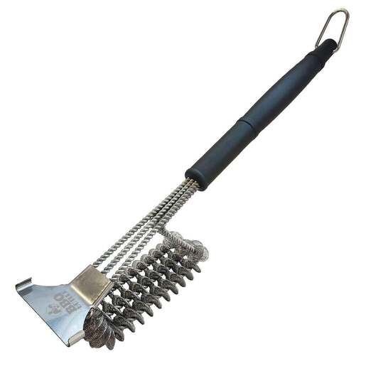 BBQ Butler Stainless Steel Grill Brush - Black 17.5in