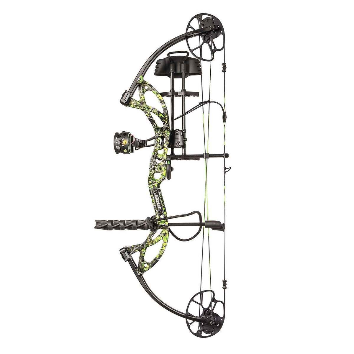 Bear Archery Cruzer G2 5-70lbs Right Hand Toxic Camo Compound Bow - Green Bear Archery Cruzer G2 5-70lbs Right Hand Toxic Camo Compound Bow - Green