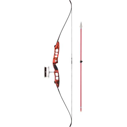 Bear Archery Fish Stick 45lbs Right Hand Black/Red Recurve Bow – RTF Package – Red