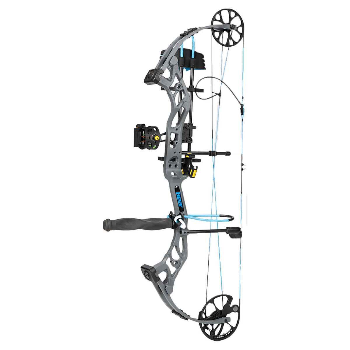 Bear Archery Prowess 35-50lbs Left Hand Gray/Blue Compound Bow - Gray Bear Archery Prowess 35-50lbs Left Hand Gray/Blue Compound Bow - Gray