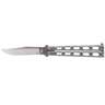 Bear and Son Cutlery 3.63 inch Butterfly Knife - Silver Vain