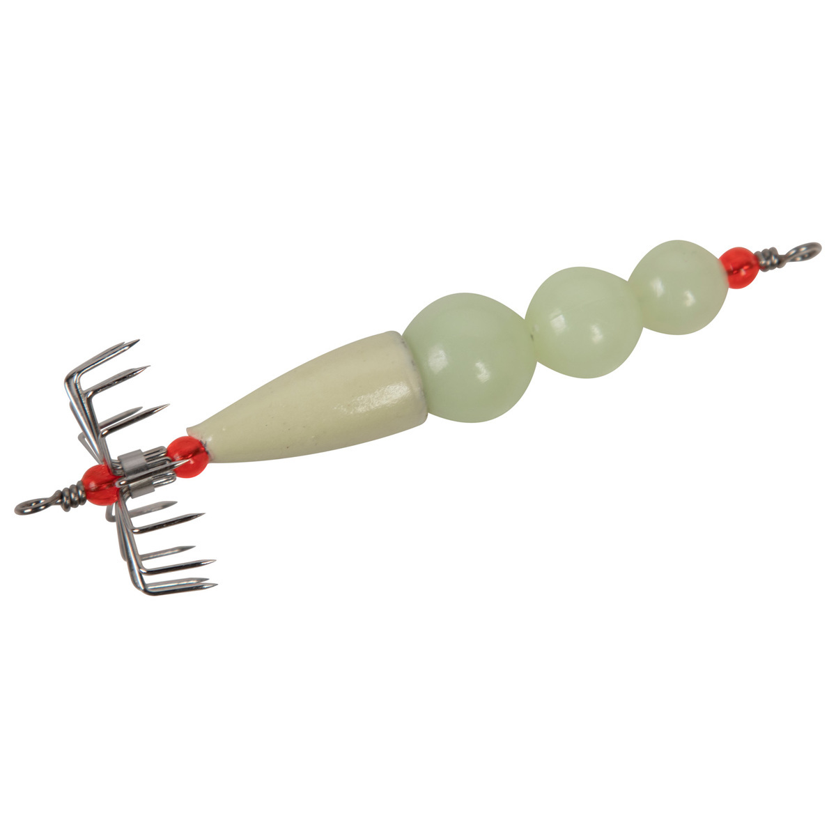 Beau Mac Bead Squid Jig - Green Glow, Medium - Green Glow Medium Beau Mac Bead Squid Jig - Green Glow, Medium - Green Glow Medium