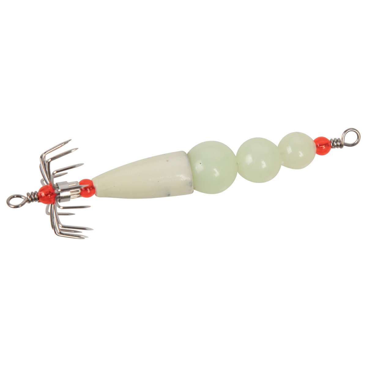 Beau Mac Bead Squid Jig - Green Glow, Medium - Green Glow Medium Beau Mac Bead Squid Jig - Green Glow, Medium - Green Glow Medium