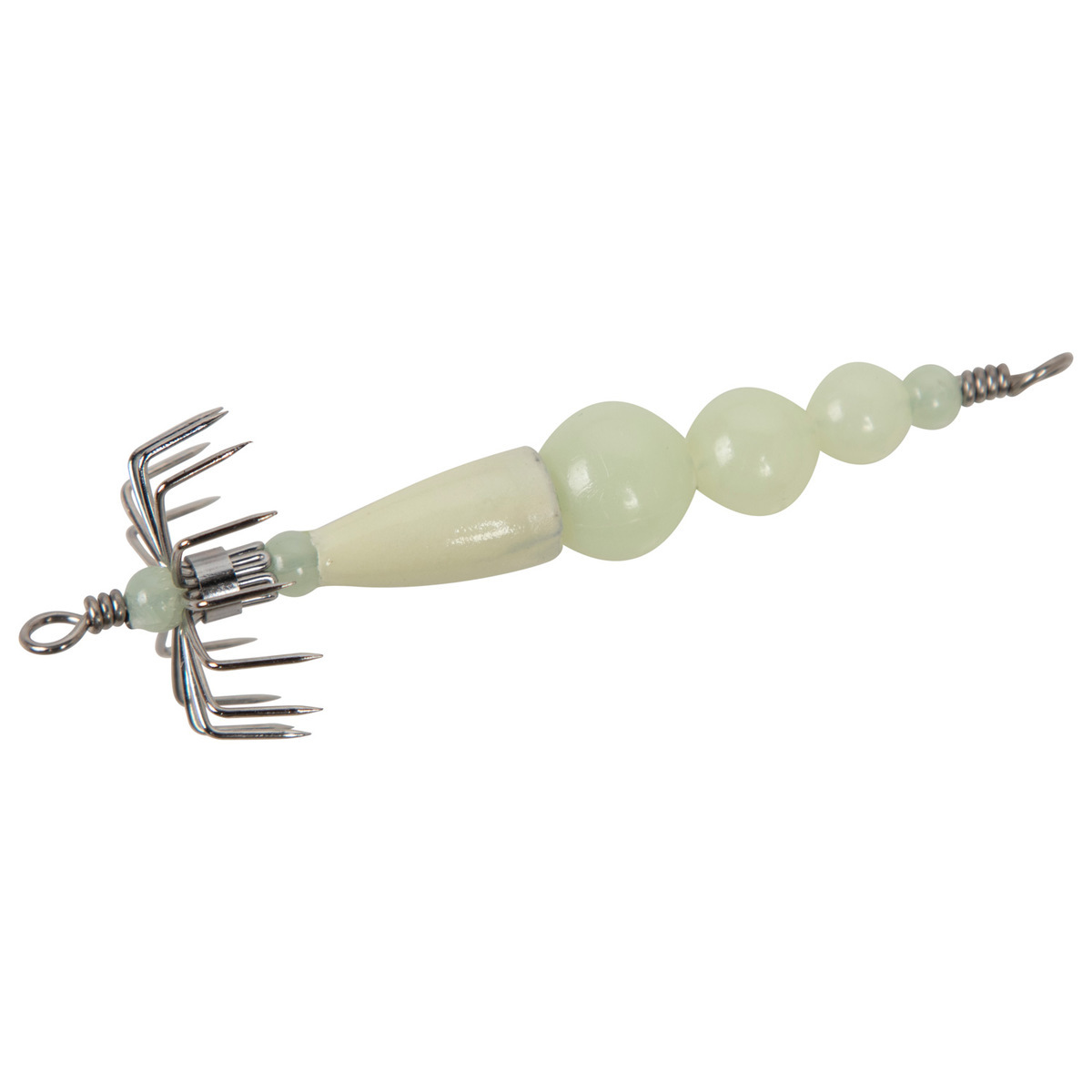 Beau Mac Bead Squid Jig - Green Glow, Medium - Green Glow Medium Beau Mac Bead Squid Jig - Green Glow, Medium - Green Glow Medium