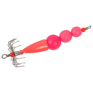 Beau Mac Bead Squid Jig - Pink Glow, Medium