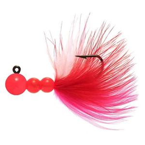 Beau Mac Marabou Steelhead/Salmon Jig - Pink/Red/White, 1/8oz