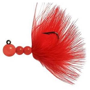 Beau Mac Marabou Steelhead/Salmon Jig - Red, 1/8oz