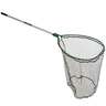Beckman Fixed Handle/Coated Nylon Landing Net - Green/Silver, 31in W X 36in L, 6ft Handle - Green/Silver