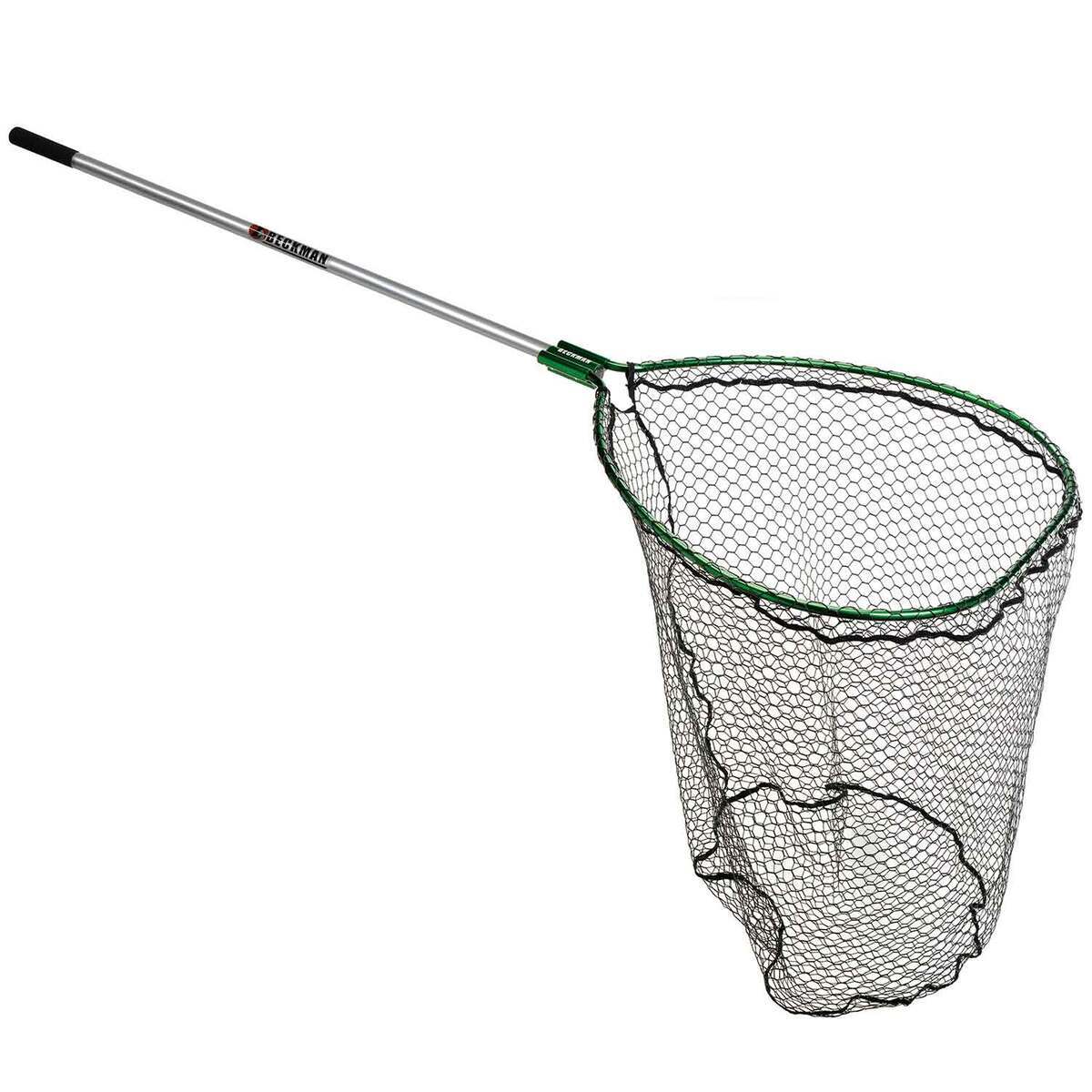 Beckman Fixed Handle/Coated Nylon Landing Net - Green/Silver, 31in W X ...