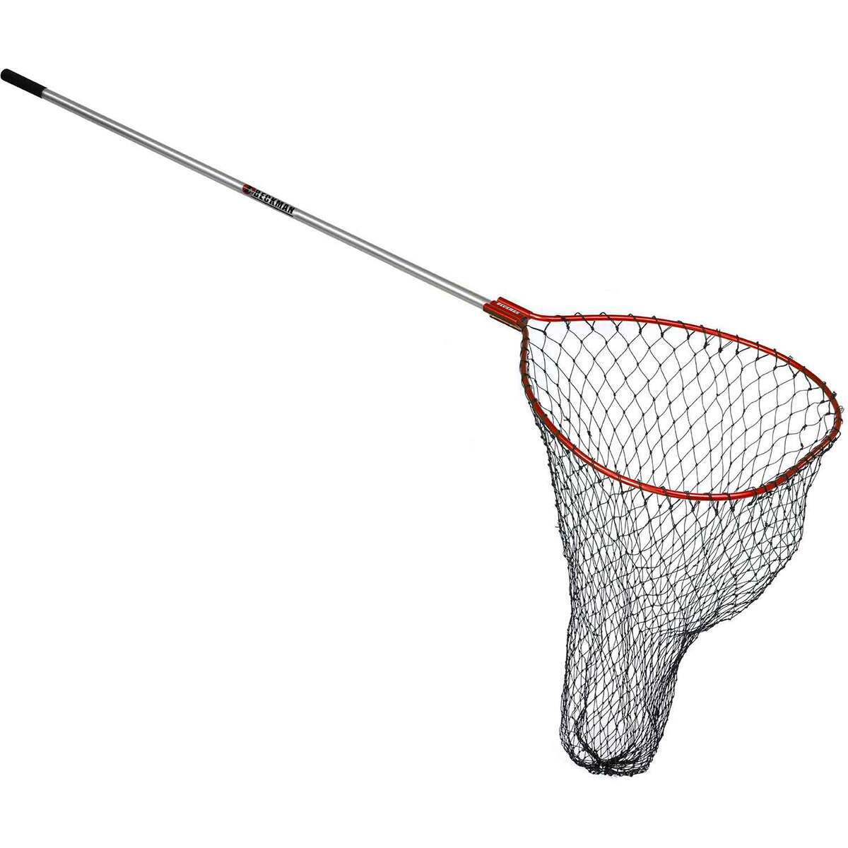 Beckman Fixed Handle/Standard Nylon Landing Net - Red/Silver, 31in W x 36in L Beckman Fixed Handle/Standard Nylon Landing Net - Red/Silver, 31in W x 36in L