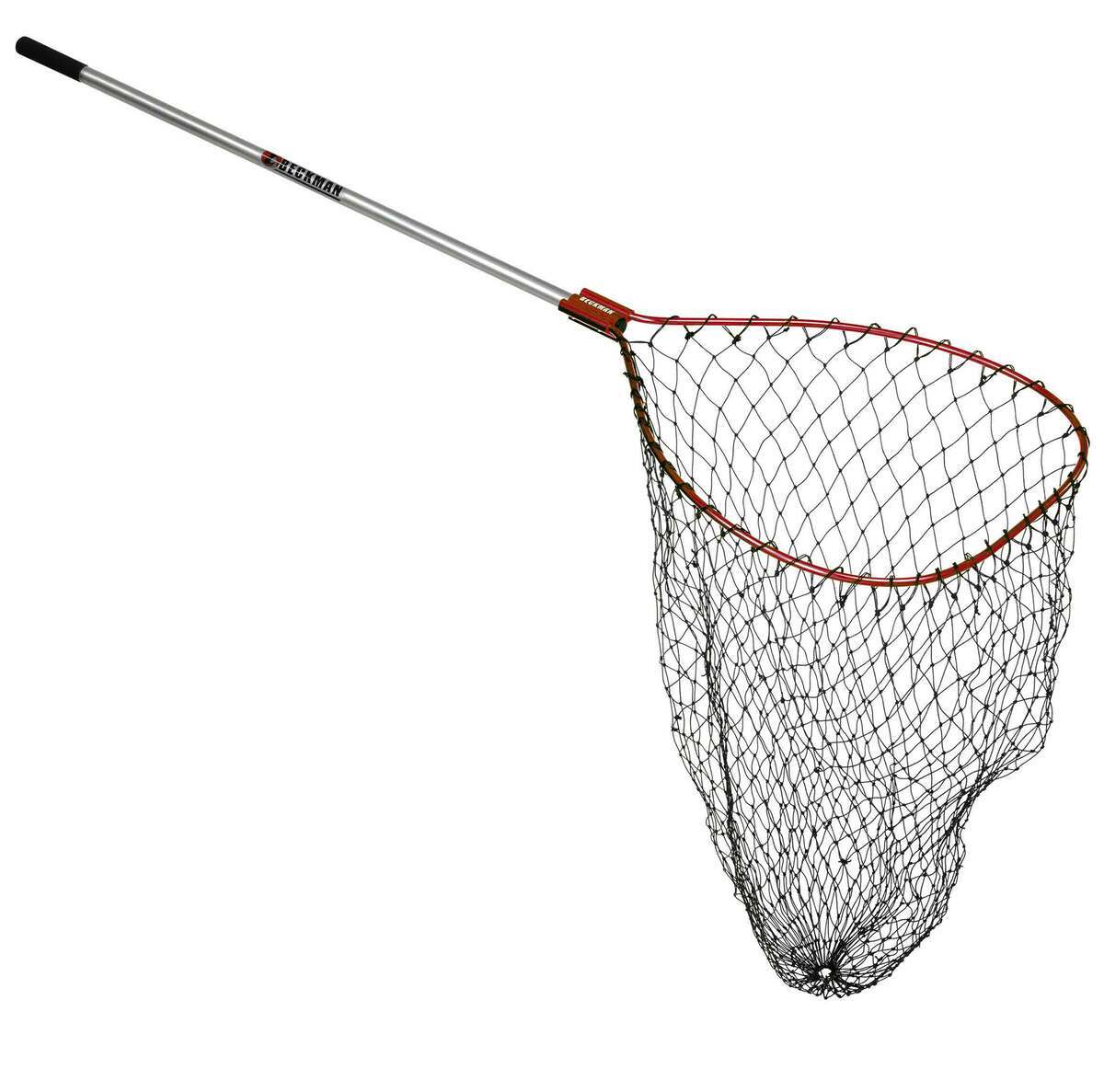 Beckman Fixed Handle/Coated Nylon Landing Net - Red/Silver, 26in W x 34in L