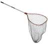 Beckman Fixed Handle/Coated Nylon Landing Net - Red/Silver, 26in W x 34in L - Red/Silver