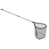 Beckman Adjustable Handle/Coated Nylon Landing Net - Red/Silver, 22in W x 27in L - Red/Silver