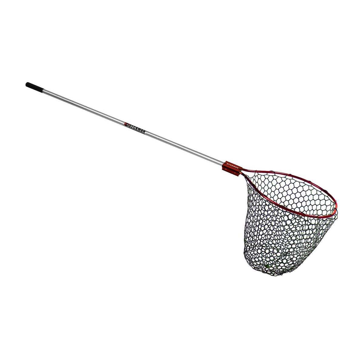 Beckman Fixed Handle/Rubber Landing Net – Red/Silver, 20in W x 25in L - Red/Silver 20in W x 25in L by Sportsman's Warehouse