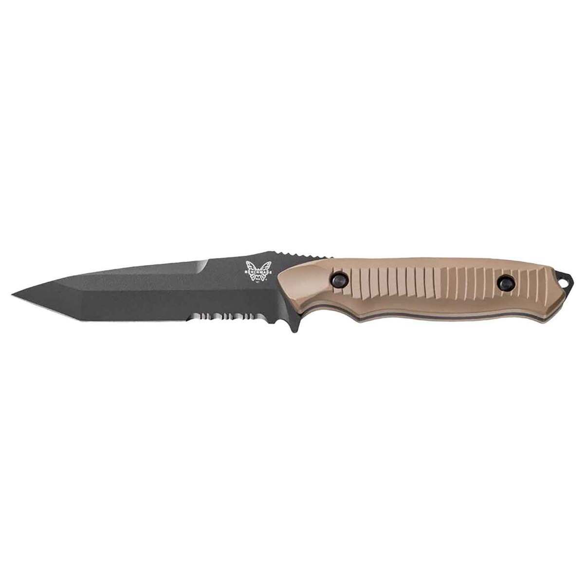 Benchmade Nimravus 4.5 inch Fixed Blade Knife - Sand Benchmade Nimravus 4.5 inch Fixed Blade Knife - Sand