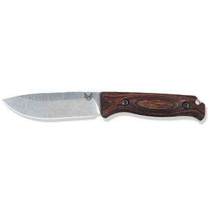 Benchmade 15002 Saddle Mountain Skinner 4.2in Fixed Blade Knife - Wood
