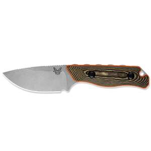 Benchmade 15017-1 Hidden Canyon Hunter 2.79in Fixed Blade Knife - Orange/Brown