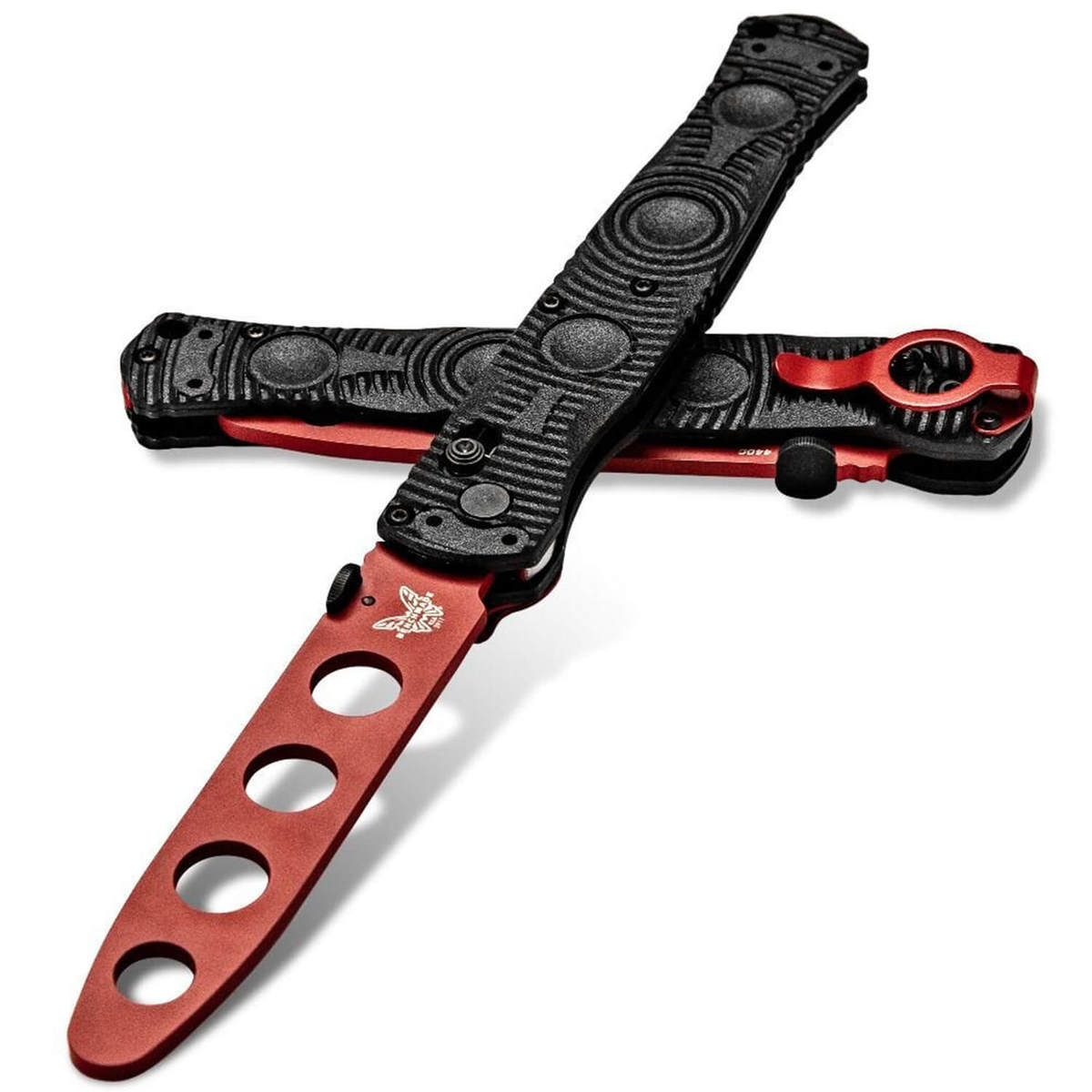 Benchmade SOCP Tactical Trainer 4.47 inch Folding Knife - Red/Black Benchmade SOCP Tactical Trainer 4.47 inch Folding Knife - Red/Black