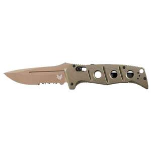 Benchmade Adamas 3.78 inch Automatic Knife - OD Green, Partial Serrated Edge