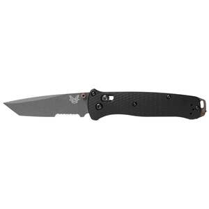 Benchmade Bailout 3.38 inch Folding Knife - Black, Partial Serrated