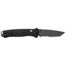 Benchmade Bailout 3.38 inch Folding Knife - Black, Partial Serrated - Black