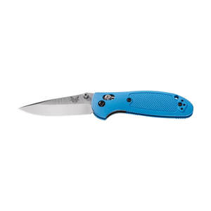 Benchmade Mini Griptilian 2.91 inch Drop-Point Style Folding Knife - Light Blue