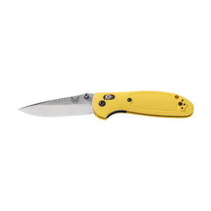 Benchmade Mini Griptilian 2.91 inch Drop-Point Style Folding Knife - Yellow