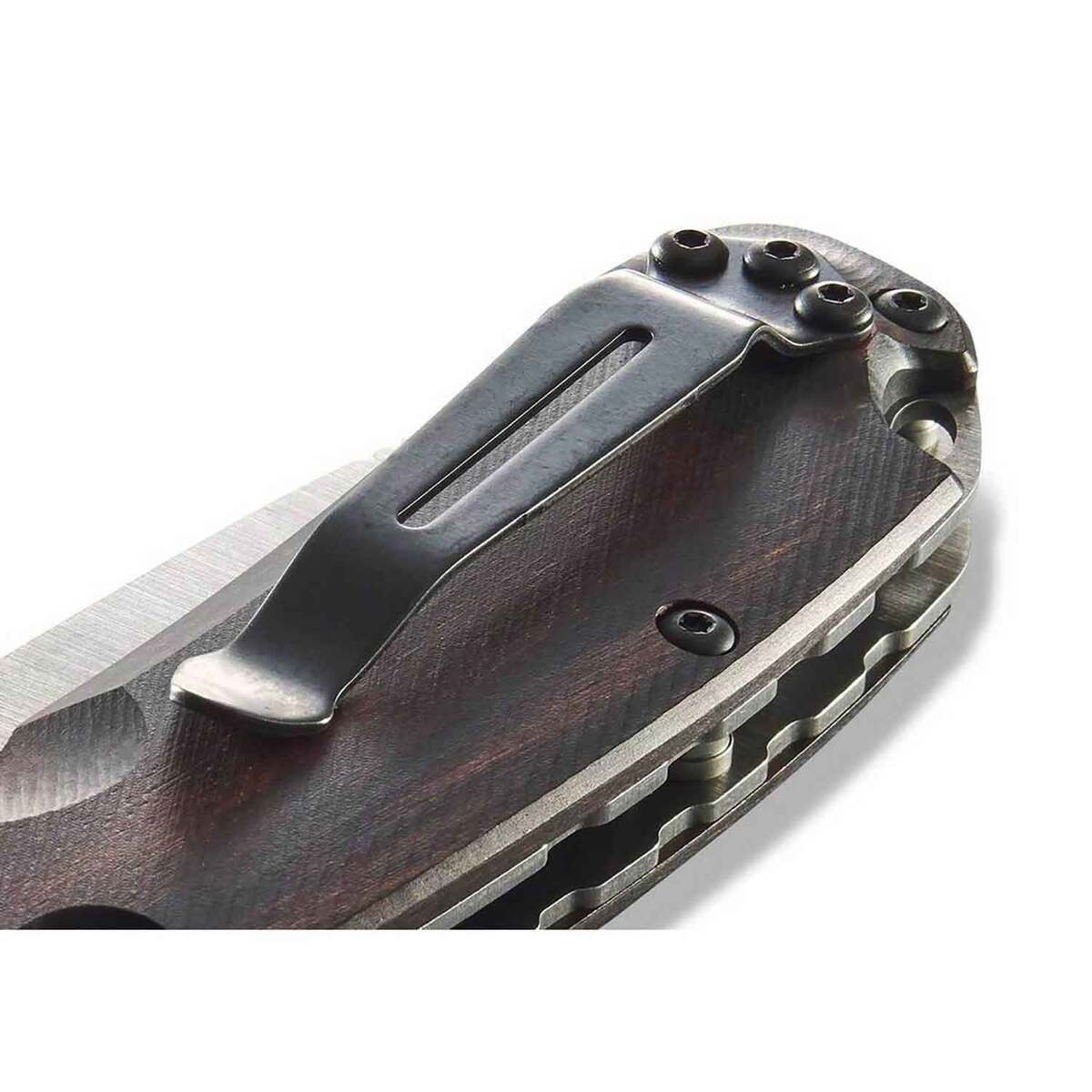Benchmade North Fork 2.97 inch Folding Knife - Satin and Wood Benchmade North Fork 2.97 inch Folding Knife - Satin and Wood