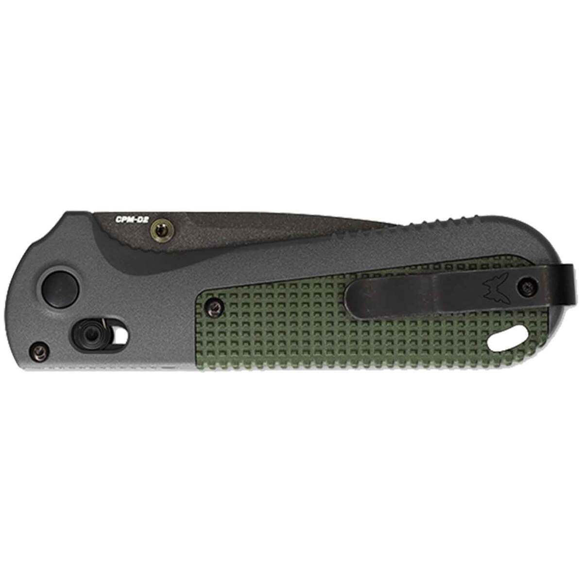 Benchmade Redoubt 3.55 inch Folding Knife - Grey and Green Benchmade Redoubt 3.55 inch Folding Knife - Grey and Green