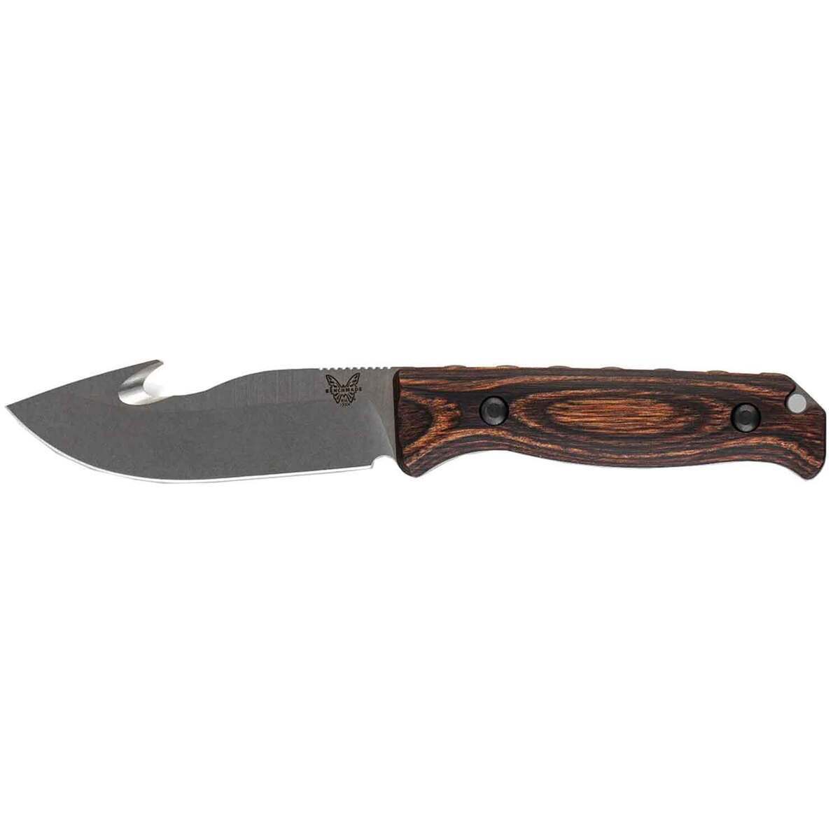 Benchmade Saddle Mountain 4.2 inch Fixed Blade Knife - Wood Benchmade Saddle Mountain 4.2 inch Fixed Blade Knife - Wood