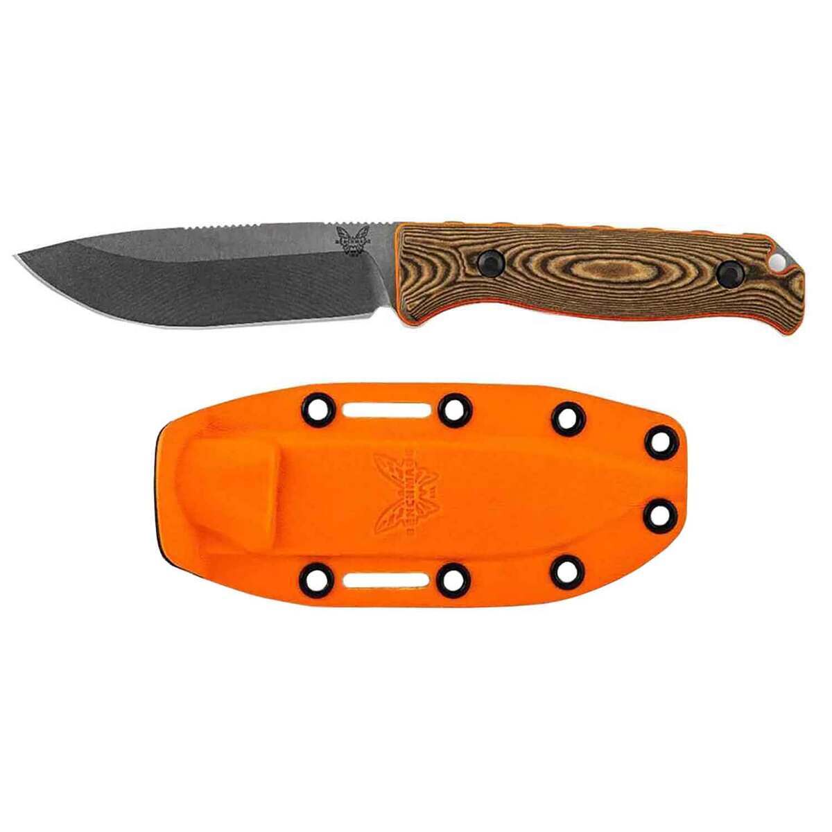 Benchmade Saddle Mountain Skinner 4.2 inch Fixed Blade Knife - Brown/ Orange Benchmade Saddle Mountain Skinner 4.2 inch Fixed Blade Knife - Brown/ Orange