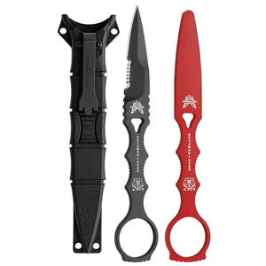 Benchmade SOCP 178SBK-Combo Serrated Fixed Blade And Trainer - Red/Black