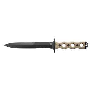 Benchmade SOCP 7.11 inch Fixed Blade Knife - Desert Tan, Partial Serrated