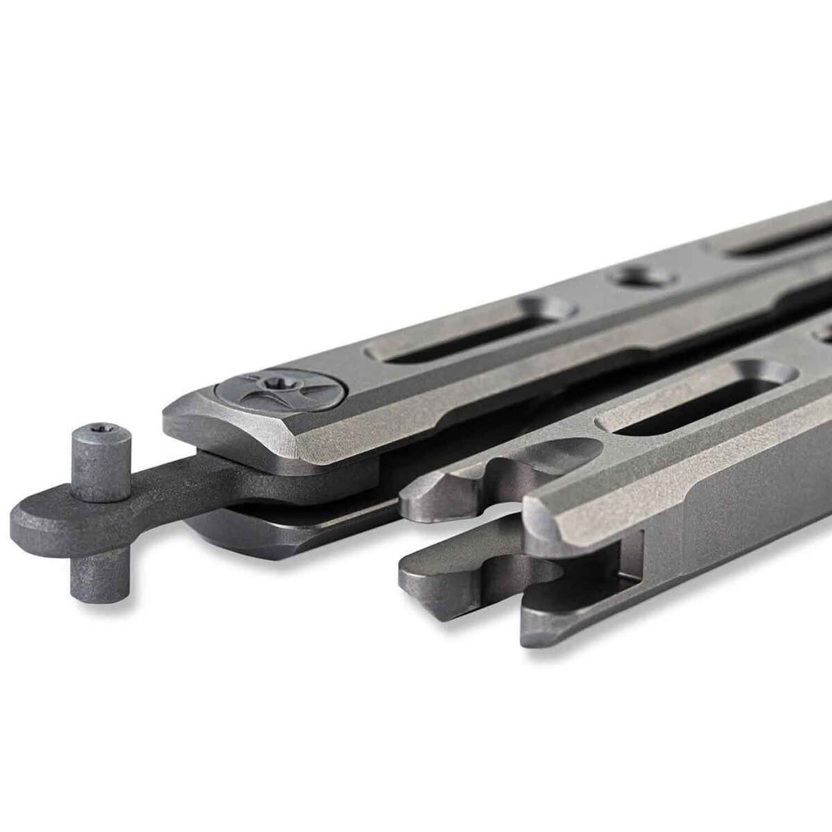 Benchmade 85 Billet Ti Bali-song 4.4 inch Butterfly Knife - Gray Benchmade 85 Billet Ti Bali-song 4.4 inch Butterfly Knife - Gray