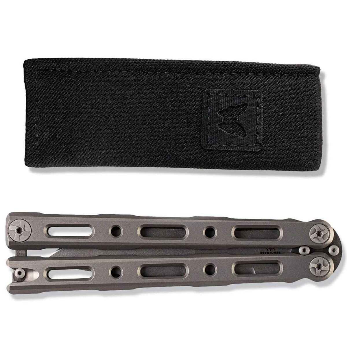 Benchmade 85 Billet Ti Bali-song 4.4 inch Butterfly Knife - Gray Benchmade 85 Billet Ti Bali-song 4.4 inch Butterfly Knife - Gray